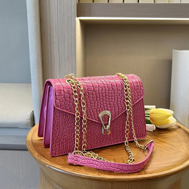 Bolsa Croc Luxe Chain